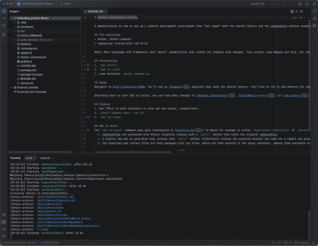 A typical Jenkins development environment